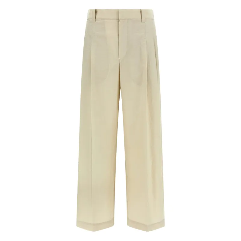 Pleated Trousers with Belt Loops made by Brunello Cucinelli