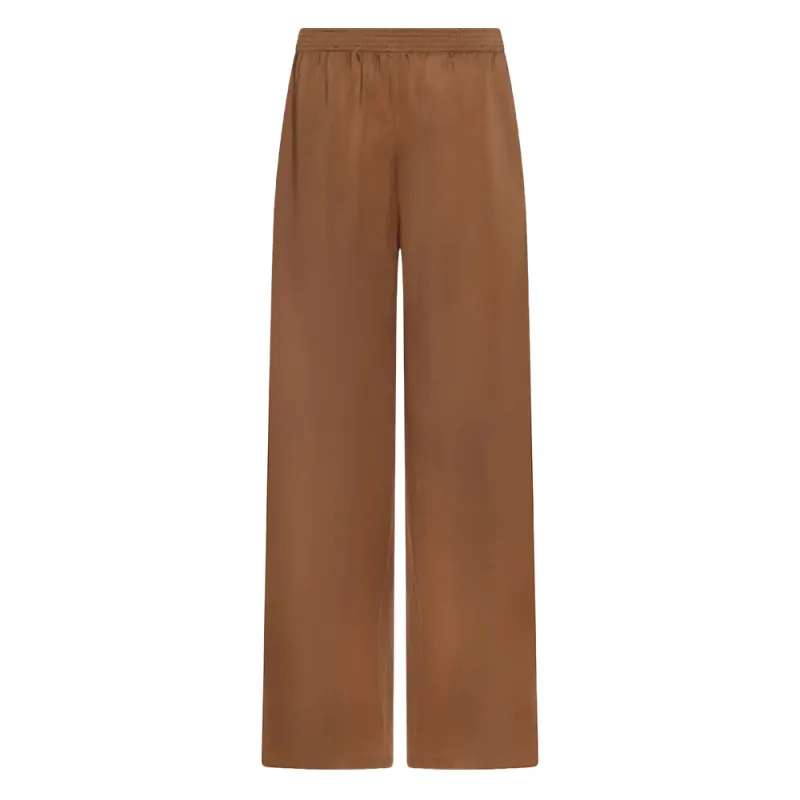 Light Brown Wide Leg Trousers made by Fabiana Filippi