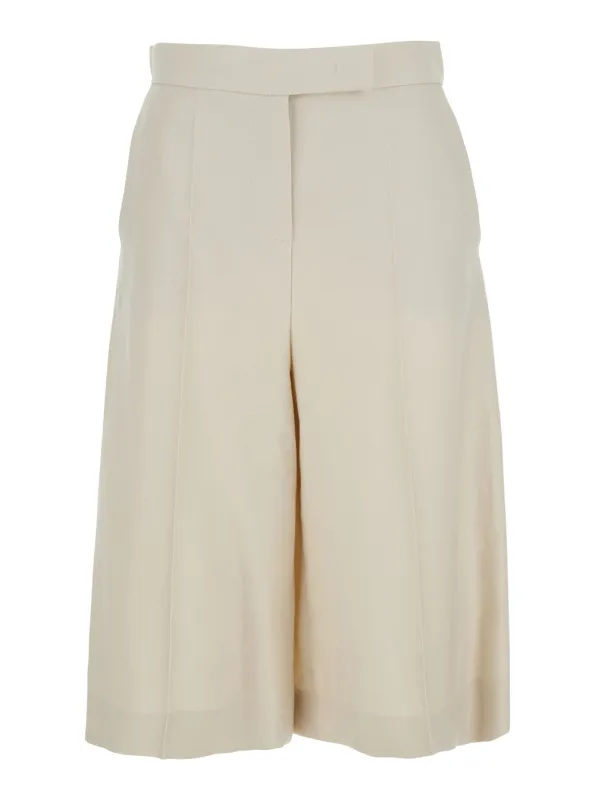 Bermuda Shorts Beige Linen made by MaxMara