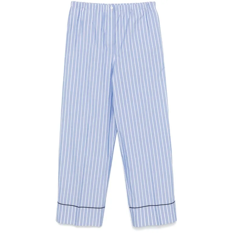 Straight Trousers Blue/White made by Prada