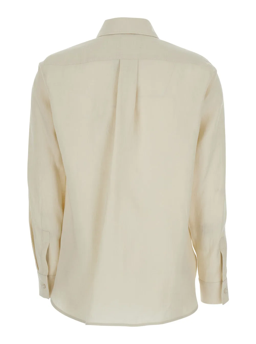 Long-Sleeved Linen Shirt Beige sold by Lord & Taylor product image thumbnail 2