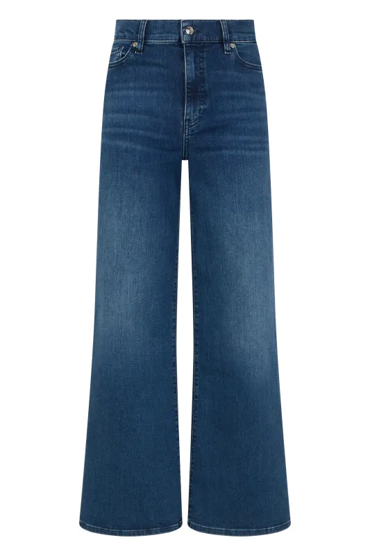 Wide-Leg Jeans Blue Cotton made by Frame Denim