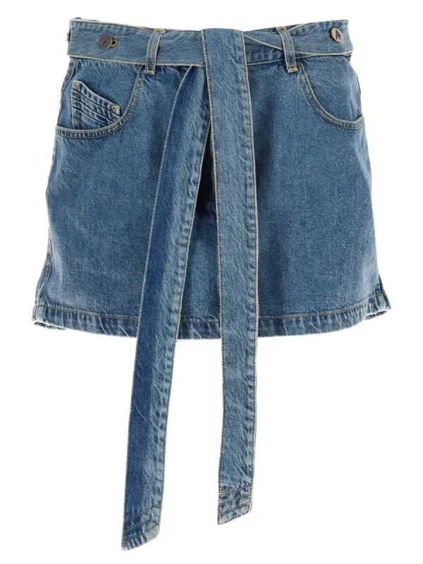 Denim Skirt with Belt made by The Attico
