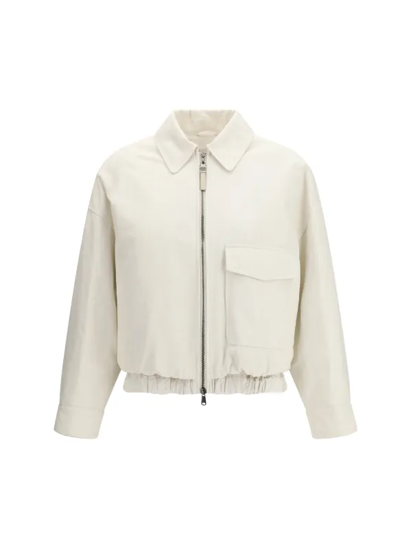 Linen Jacket Cream made by Brunello Cucinelli