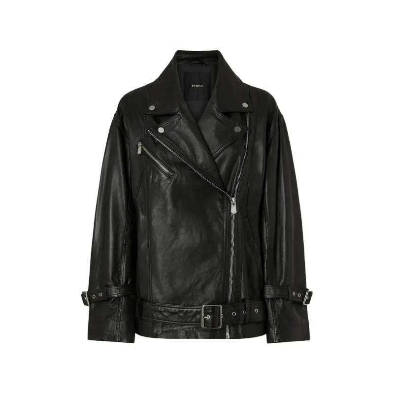 Leather Jacket Sheepskin Black made by Pinko