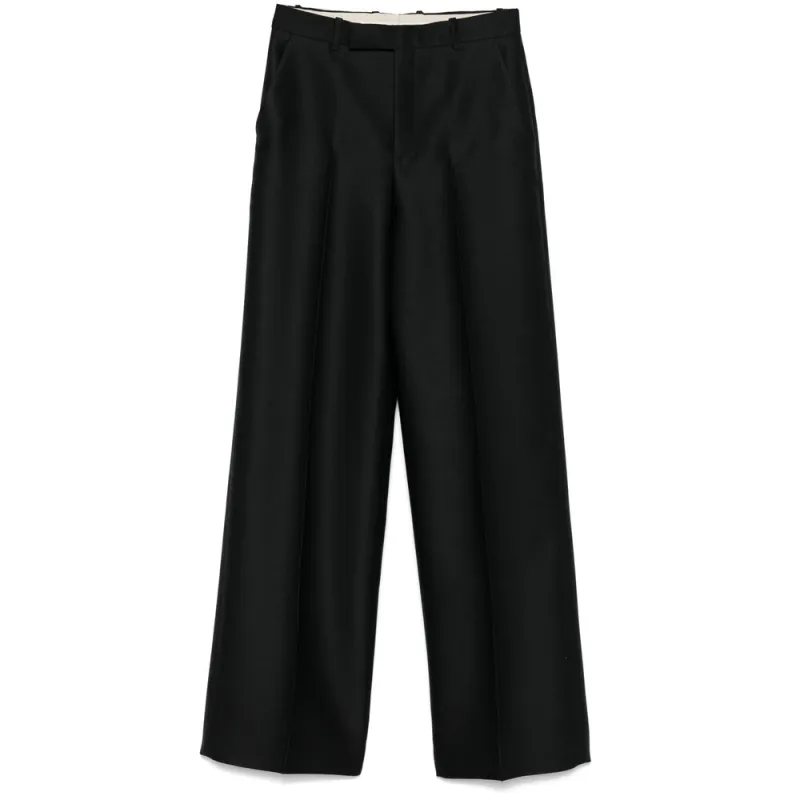 Tailored Trousers Black Silk-Wool made by Gucci
