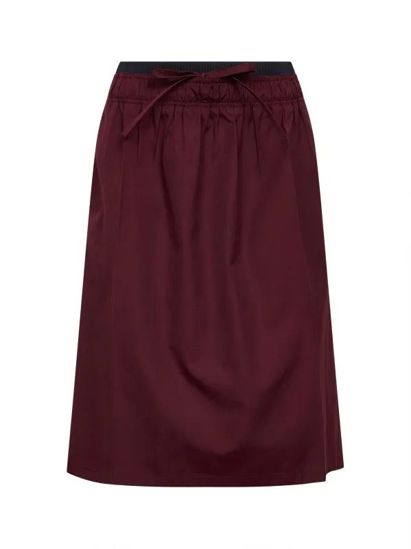 Garnet Twill Midi Skirt made by Prada