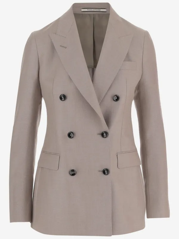 Wool and Silk Blend Jacket made by Tagliatore