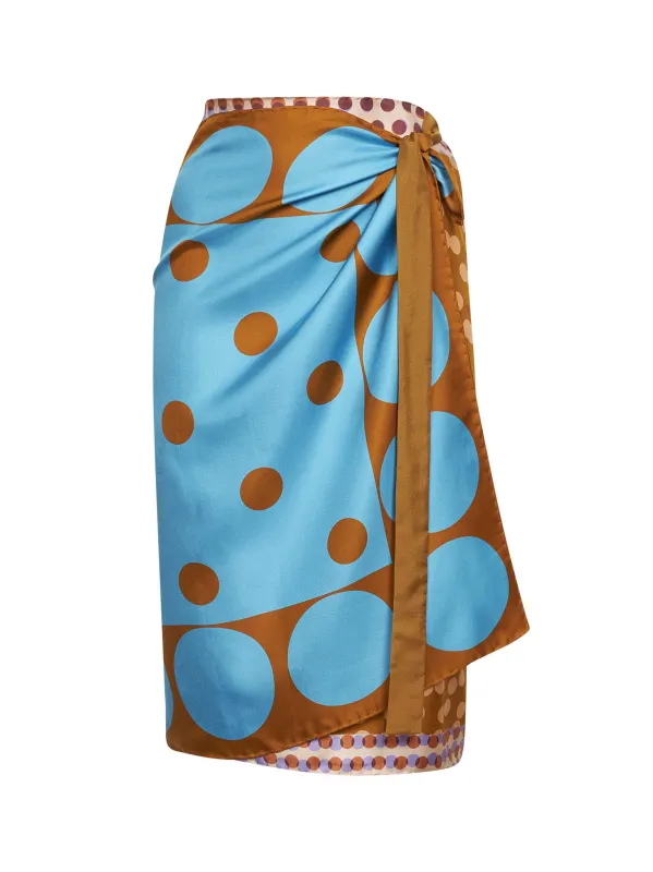 Wrap Skirt Printed Silk made by Dries Van Noten