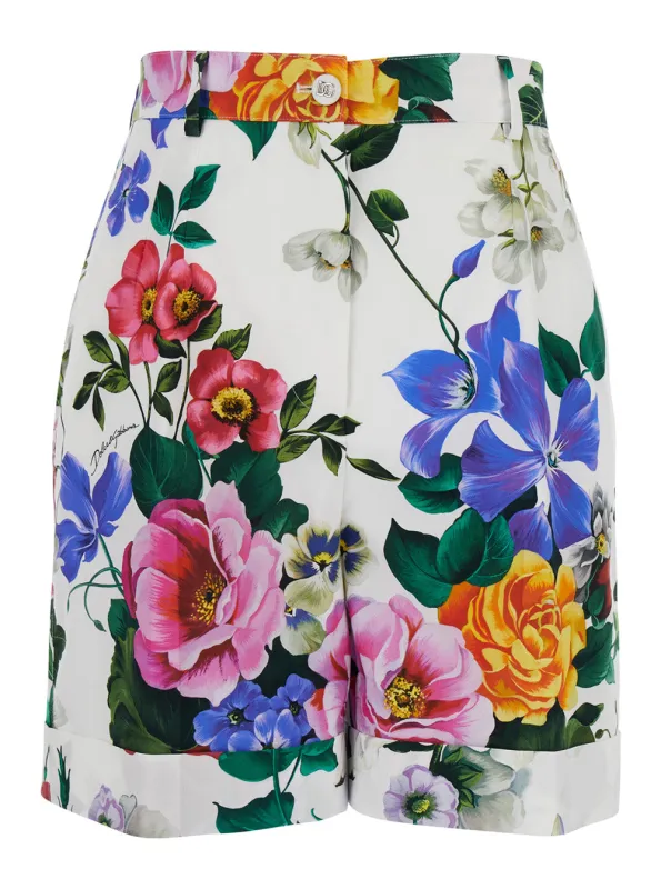 Multicolor Floral Print Bermuda Shorts made by Dolce & Gabanna