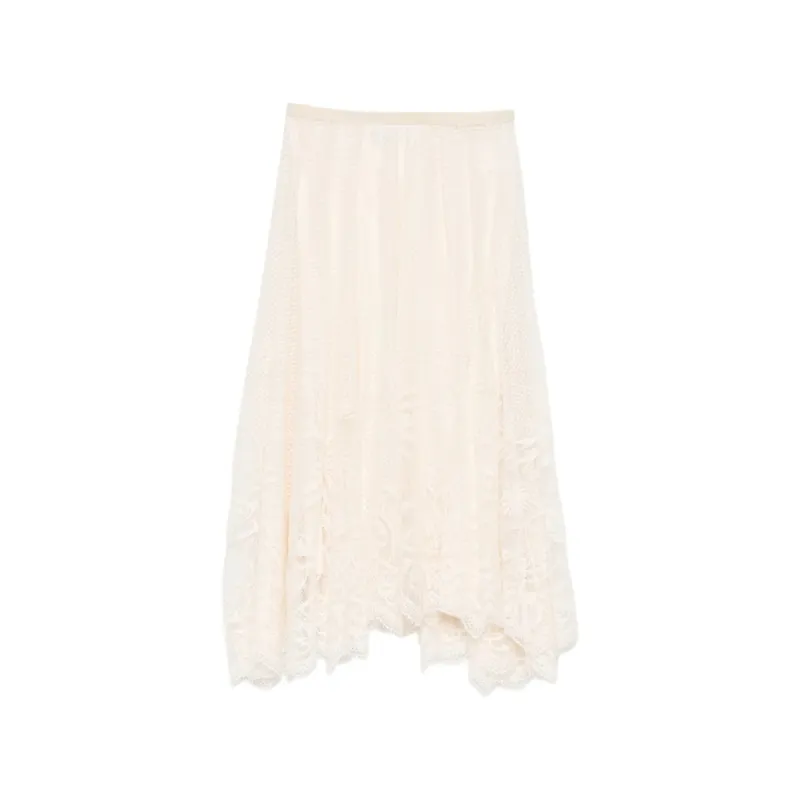 Floral Lace Overlay Skirt made by Fabiana Filippi