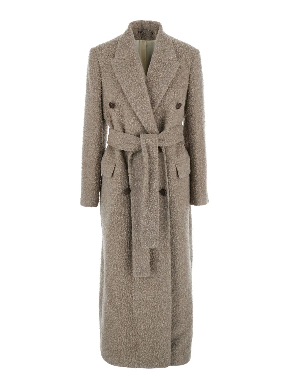 Beige Double-Breasted Wool Blend Coat sold by Lord & Taylor