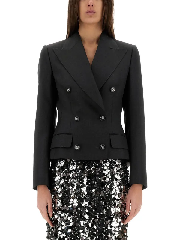 Double-Breasted Jacket with DG Logo Buttons made by Dolce & Gabanna