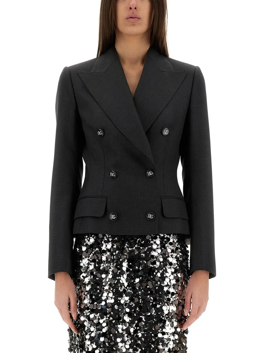 Double-Breasted Jacket with DG Logo Buttons sold by Lord & Taylor