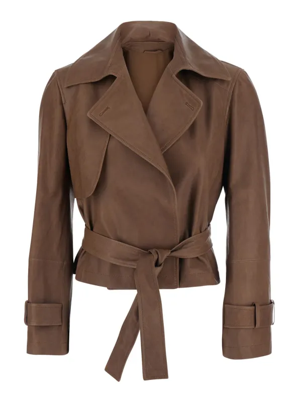 Leather Jacket Brown made by Brunello Cucinelli