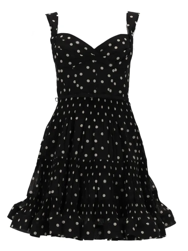 Mini Dress Black Polka-Dot made by Zimmermann