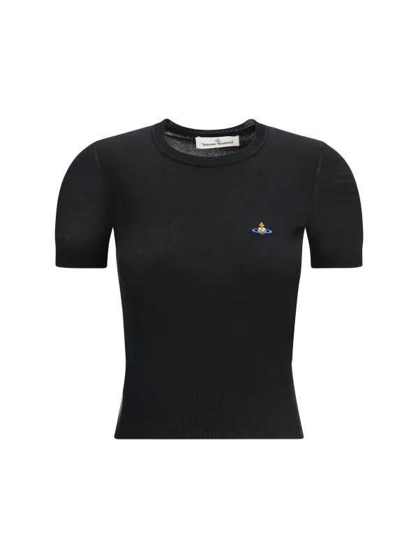 Knitted T-shirt Bea Black made by Vivienne Westwood