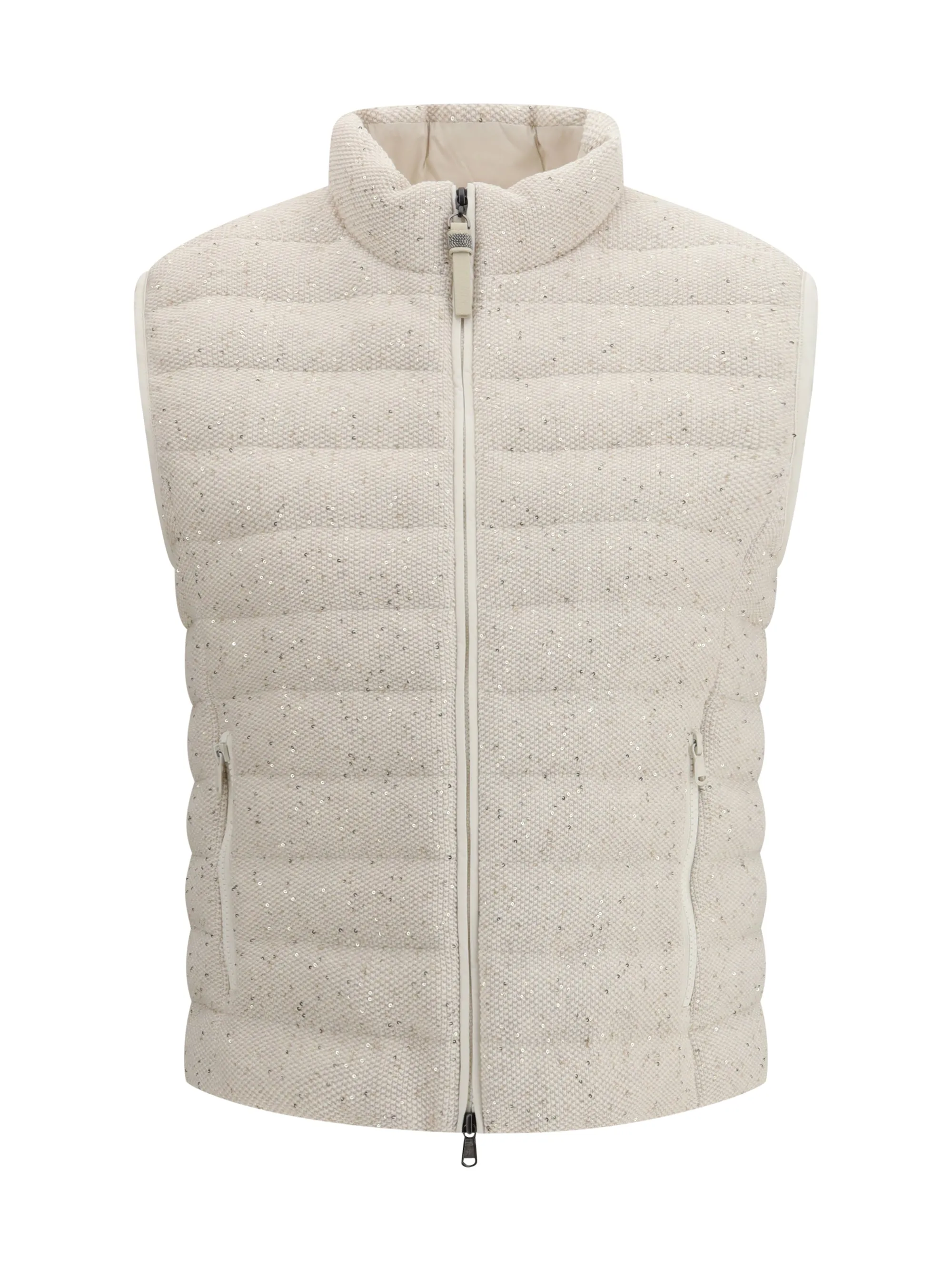 Cotton Padded Vest Oatmeal/Vanilla sold by Lord & Taylor