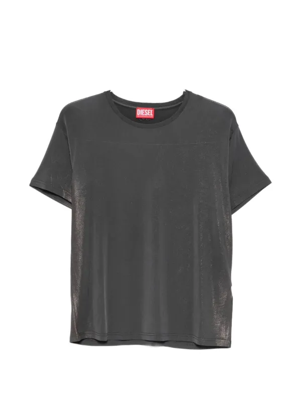 GREY ROUND NECK VISCOSE T-SHIRT made by Diesel
