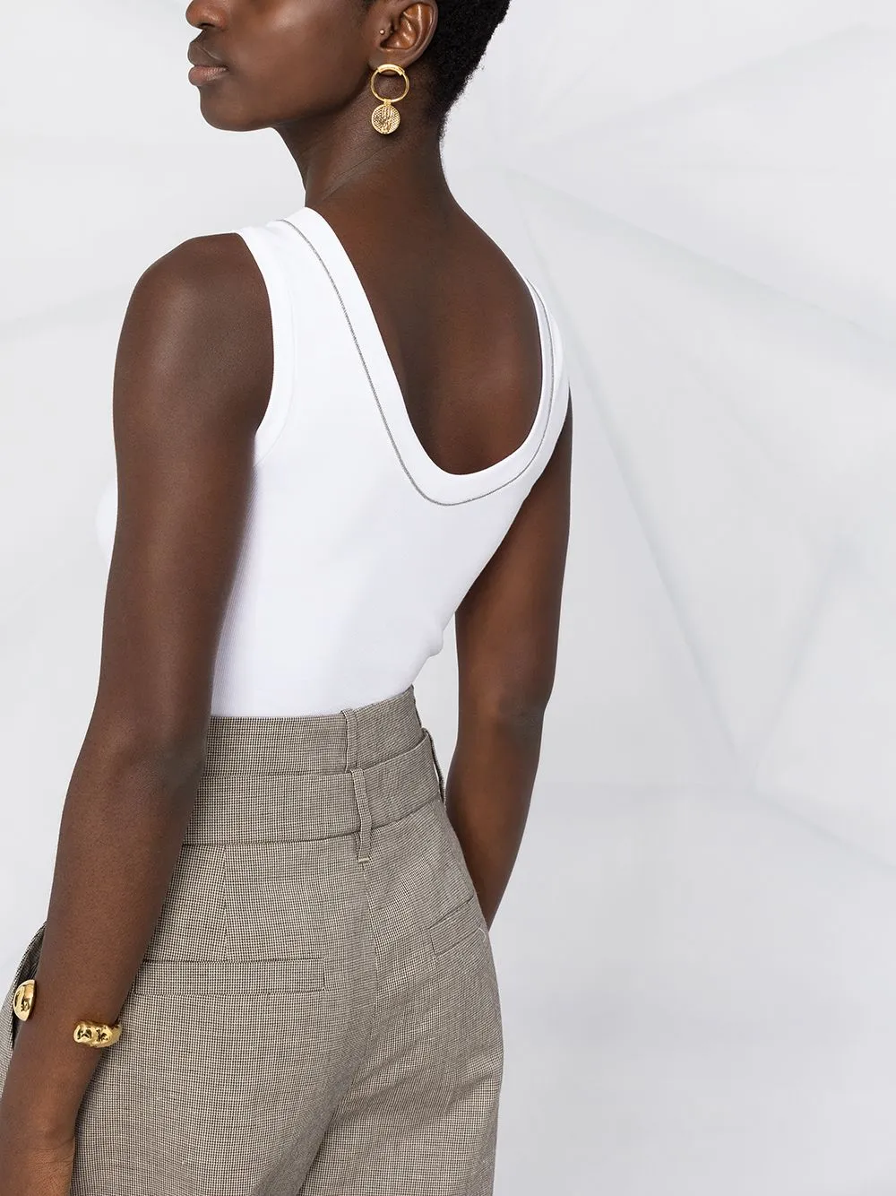 WHITE CRYSTAL EMBELLISHED COTTON TOP sold by Lord & Taylor product image thumbnail 5