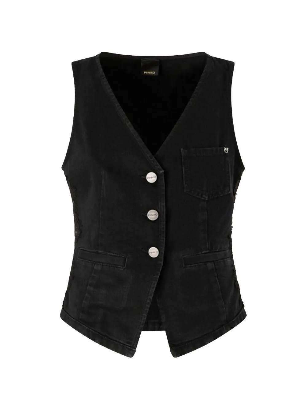 BLACK LACE DETAIL SLEEVELESS JACKET sold by Lord & Taylor