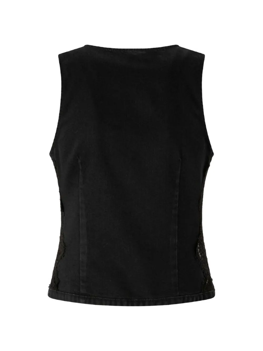 BLACK LACE DETAIL SLEEVELESS JACKET sold by Lord & Taylor product image thumbnail 2