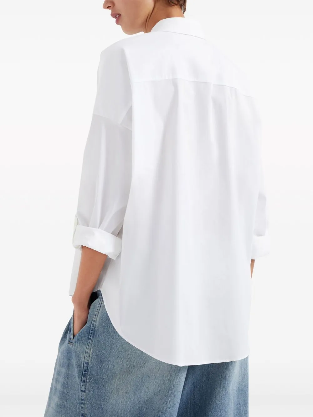 WHITE BEAD EMBELLISHED POPLIN SHIRT sold by Lord & Taylor product image thumbnail 5