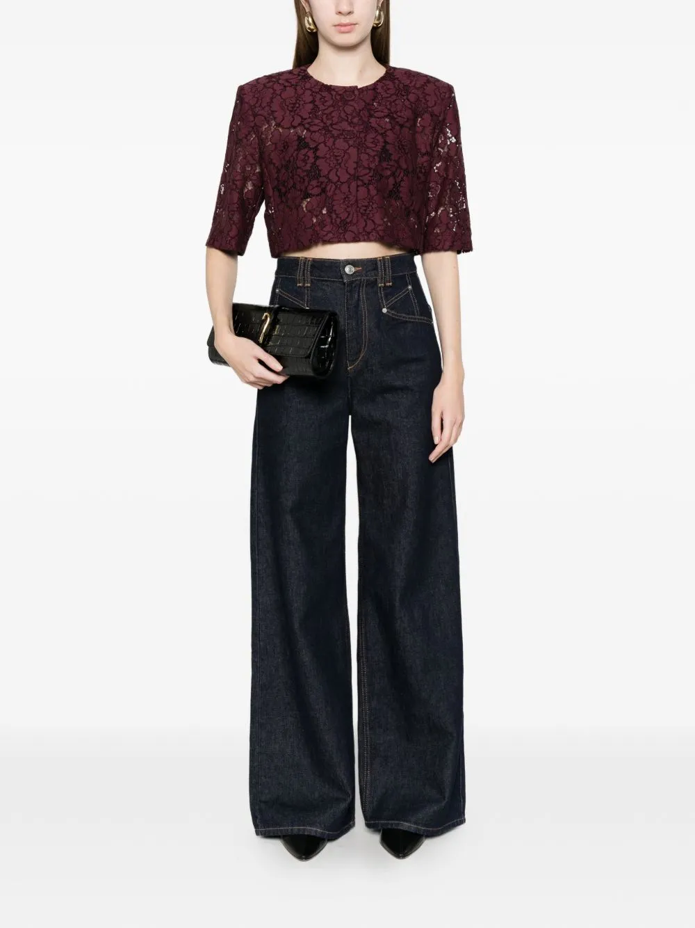RED WINE CAPE EFFECT SWEATER sold by Lord & Taylor product image thumbnail 3