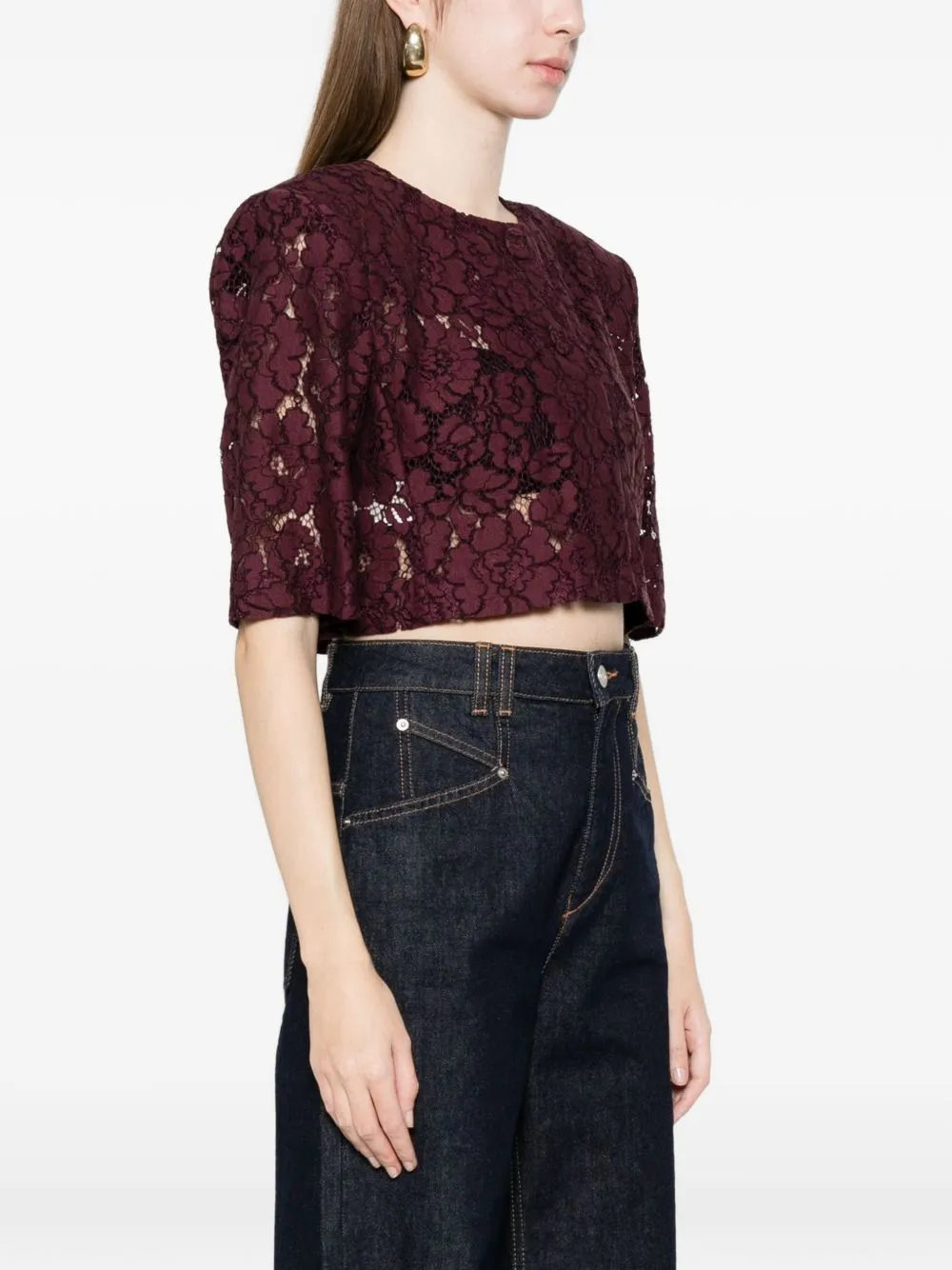 RED WINE CAPE EFFECT SWEATER sold by Lord & Taylor product image thumbnail 4