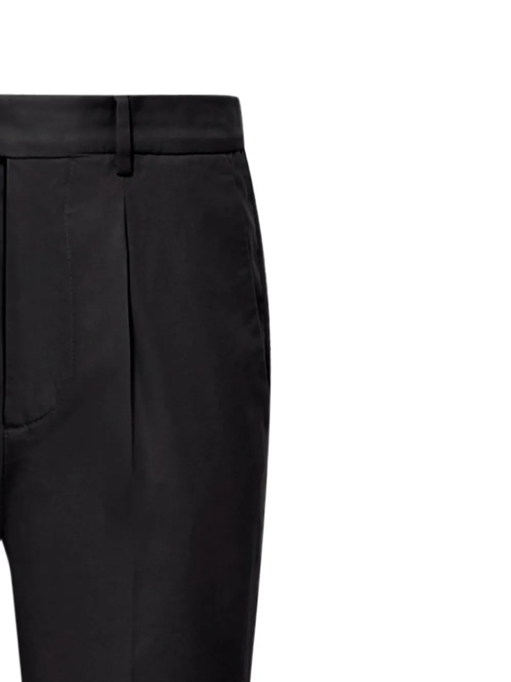 BLACK PLEATED FRONT COTTON TROUSERS sold by Lord & Taylor product image thumbnail 4
