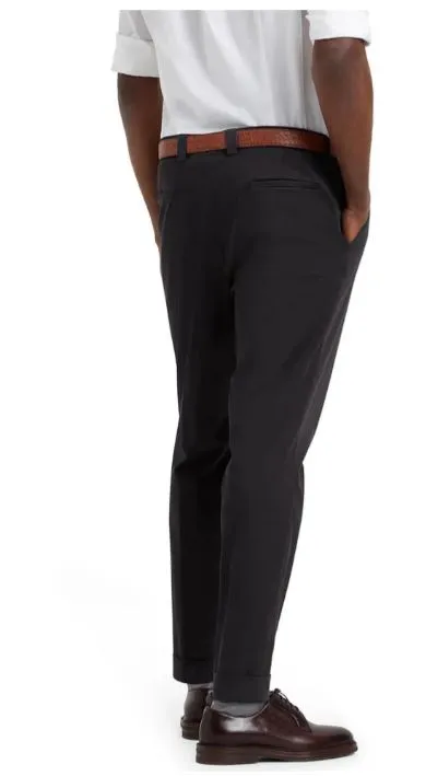 BLACK PLEATED FRONT COTTON TROUSERS sold by Lord & Taylor product image thumbnail 2