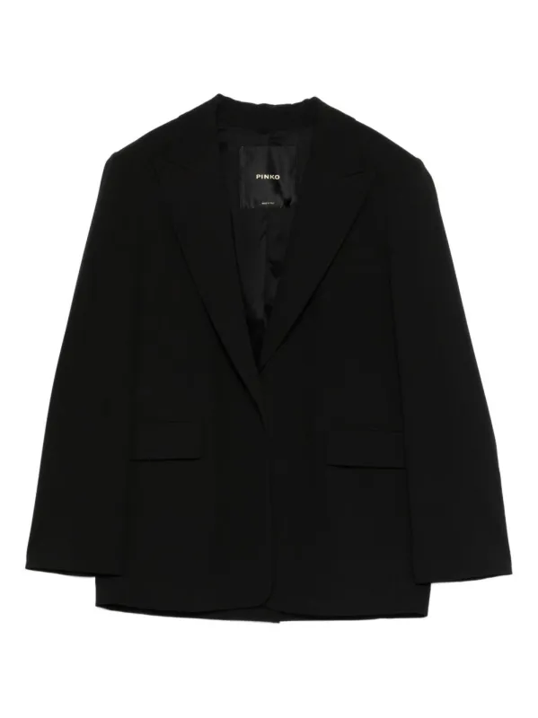 BLACK PEAK LAPEL SINGLE-BREASTED JACKET made by Pinko