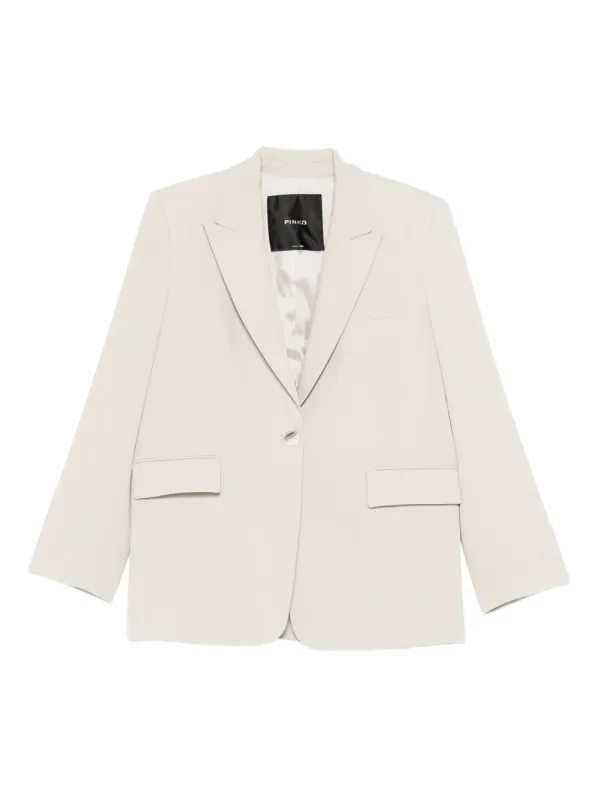 LIGHT GREY PEAK LAPEL JACKET made by Pinko