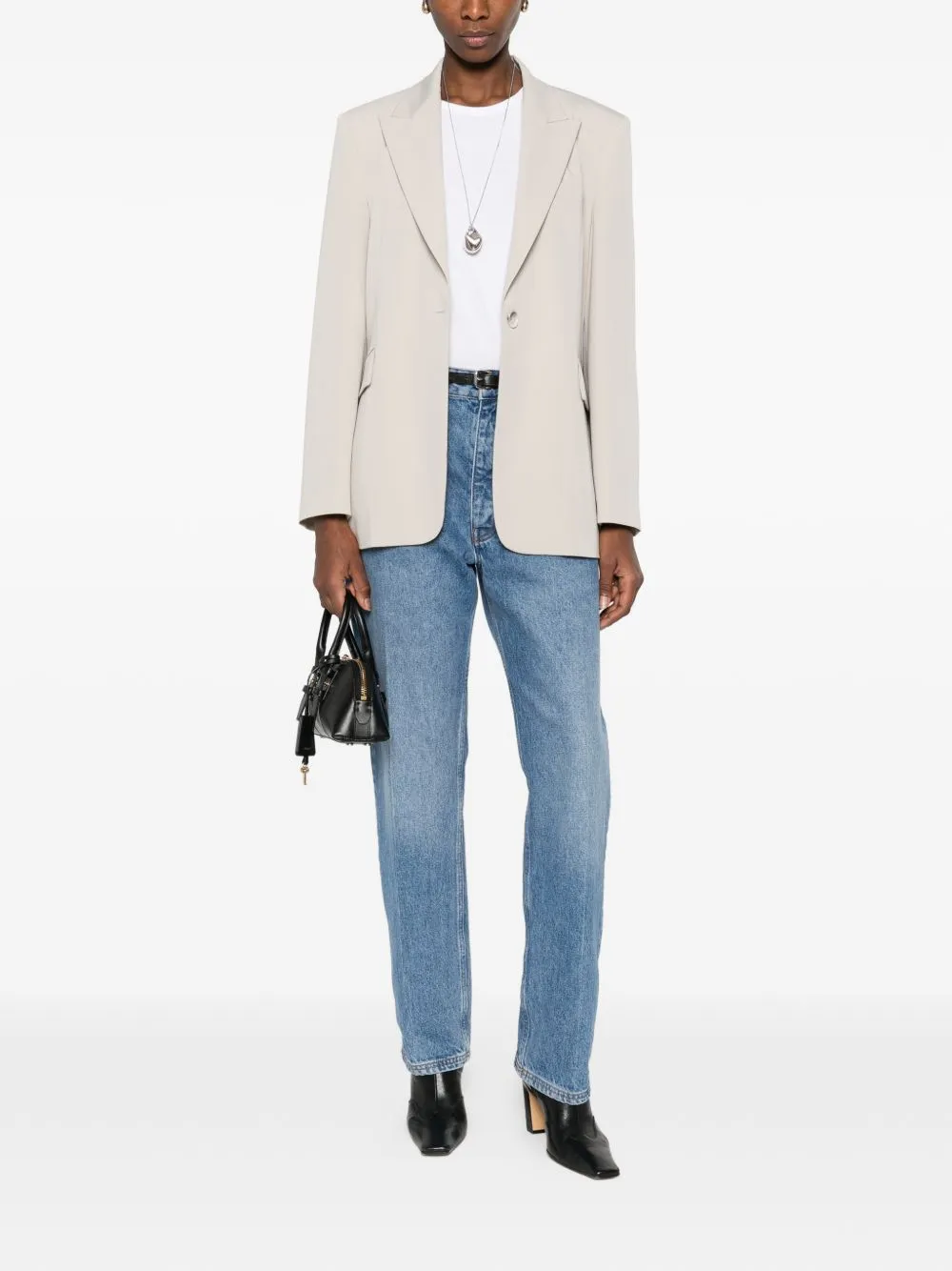 LIGHT GREY PEAK LAPEL JACKET sold by Lord & Taylor product image thumbnail 3