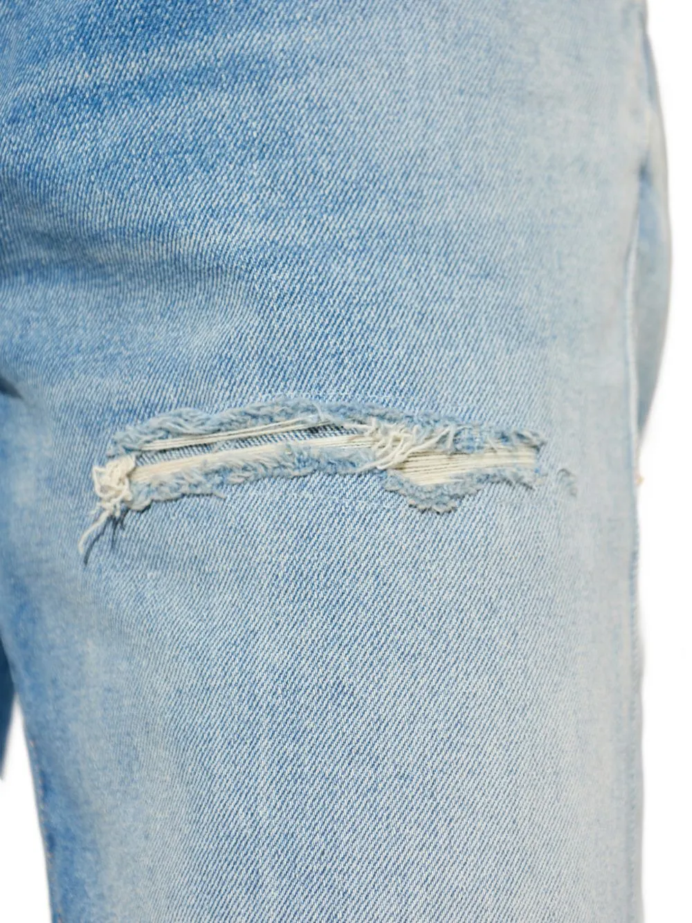 LIGHT BLUE DISTRESSED DENIM JEANS sold by Lord & Taylor product image thumbnail 2