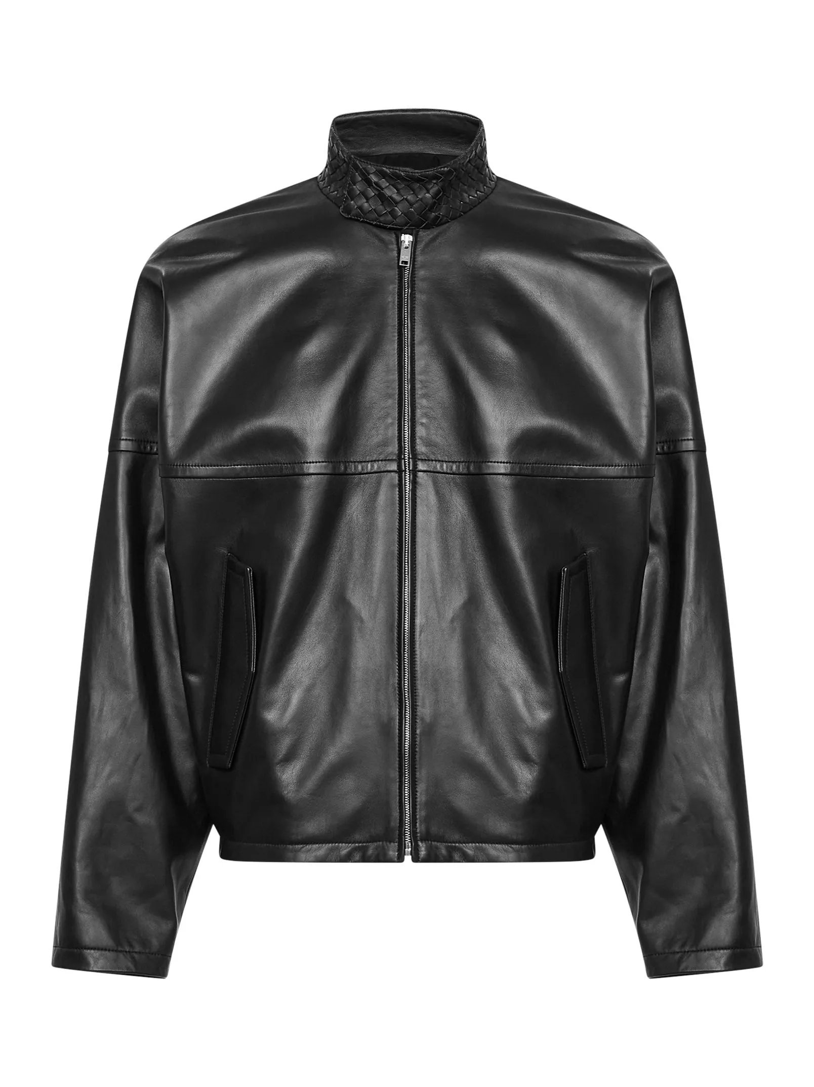 Bomber Jacket Nappa Lambskin Black sold by Lord & Taylor