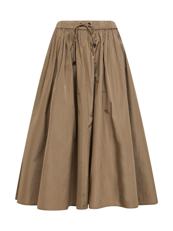 Midi Taffeta Skirt Beige made by MaxMara