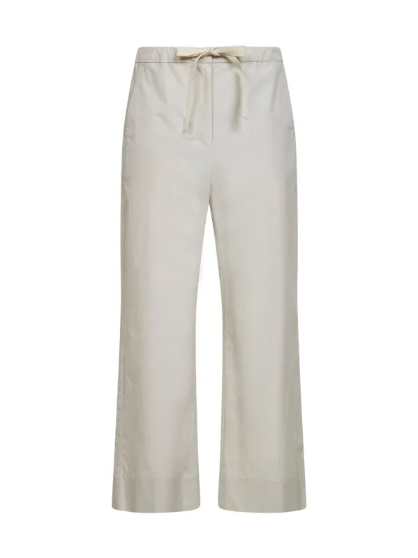 Straight-leg Trousers SMMARGENTO White Poplin made by MaxMara