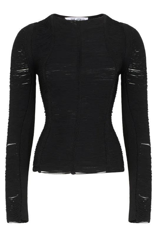 Long-Sleeve Black Top made by The Attico
