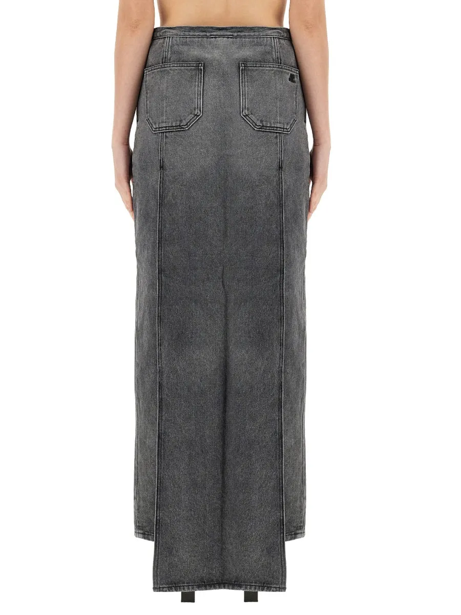 Denim Skirt in Grey sold by Lord & Taylor product image thumbnail 2