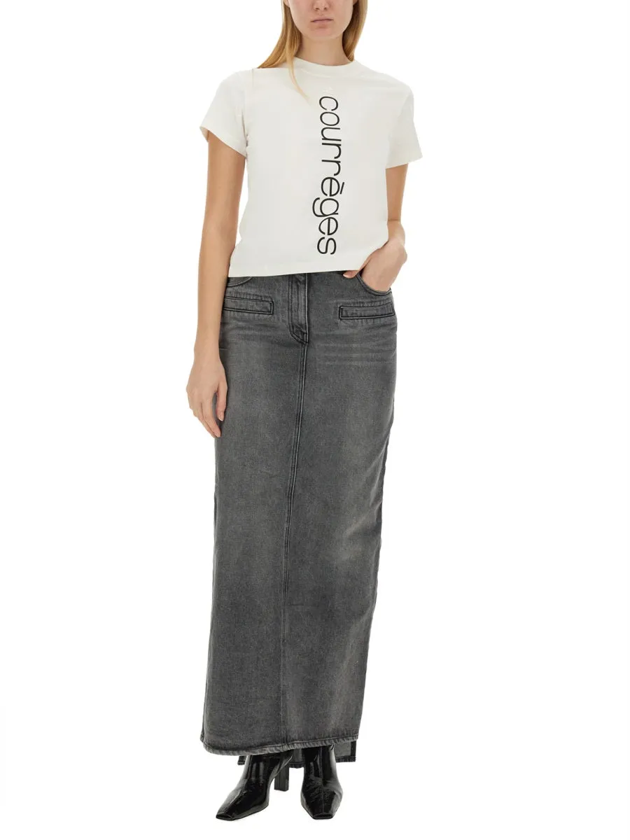 Denim Skirt in Grey sold by Lord & Taylor product image thumbnail 3