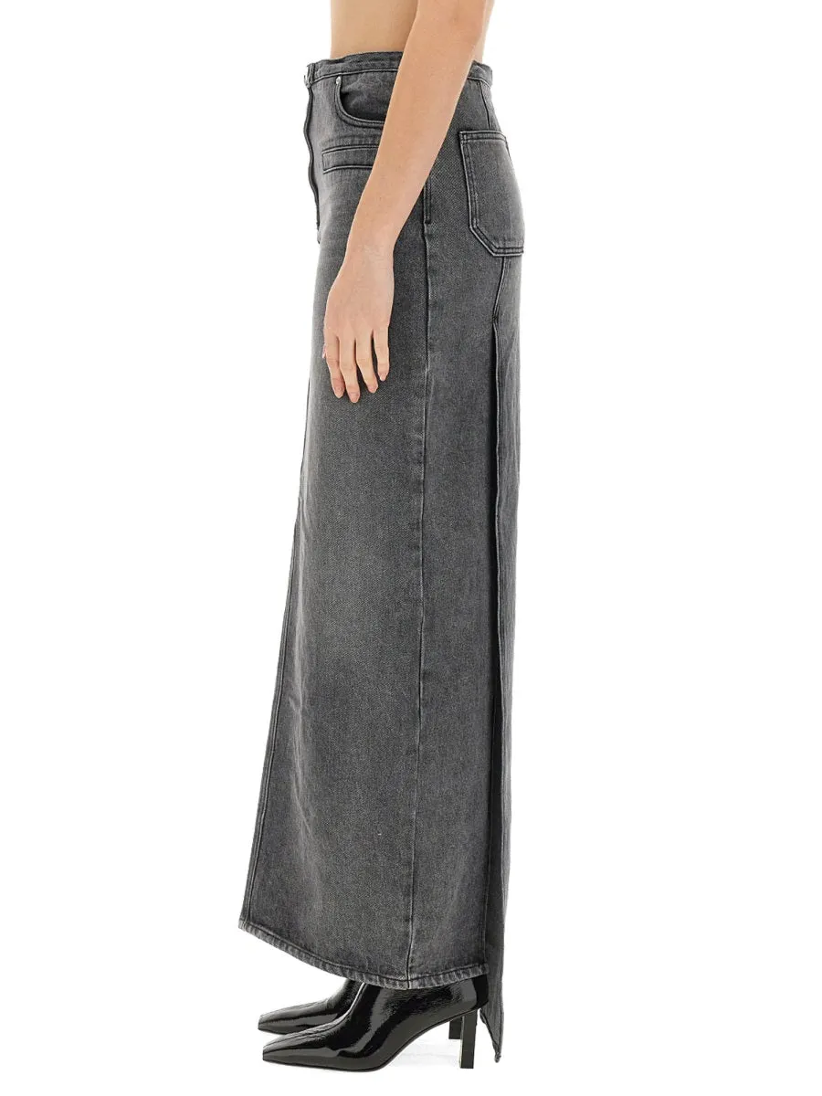 Denim Skirt in Grey sold by Lord & Taylor product image thumbnail 4
