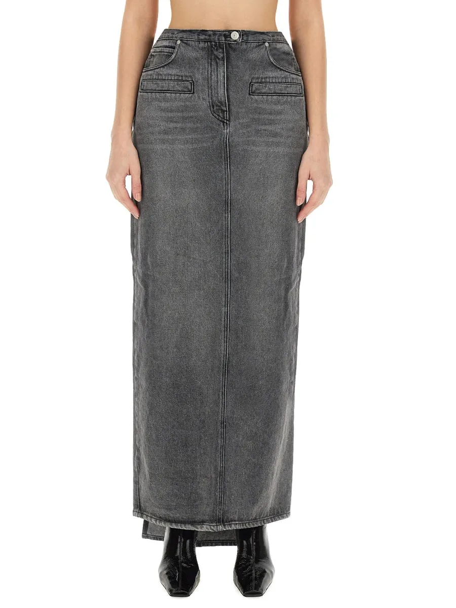 Denim Skirt in Grey sold by Lord & Taylor