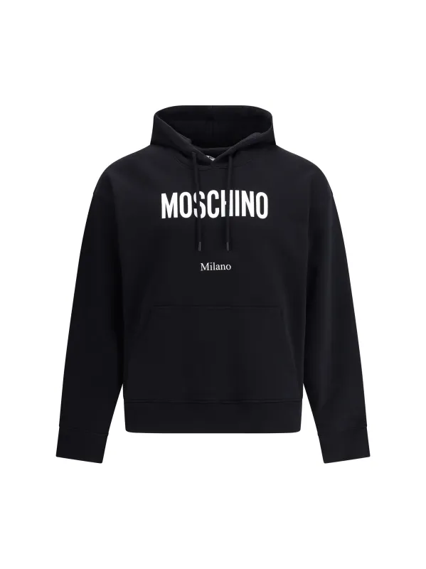 Hoodie Logoed Black made by Moschino