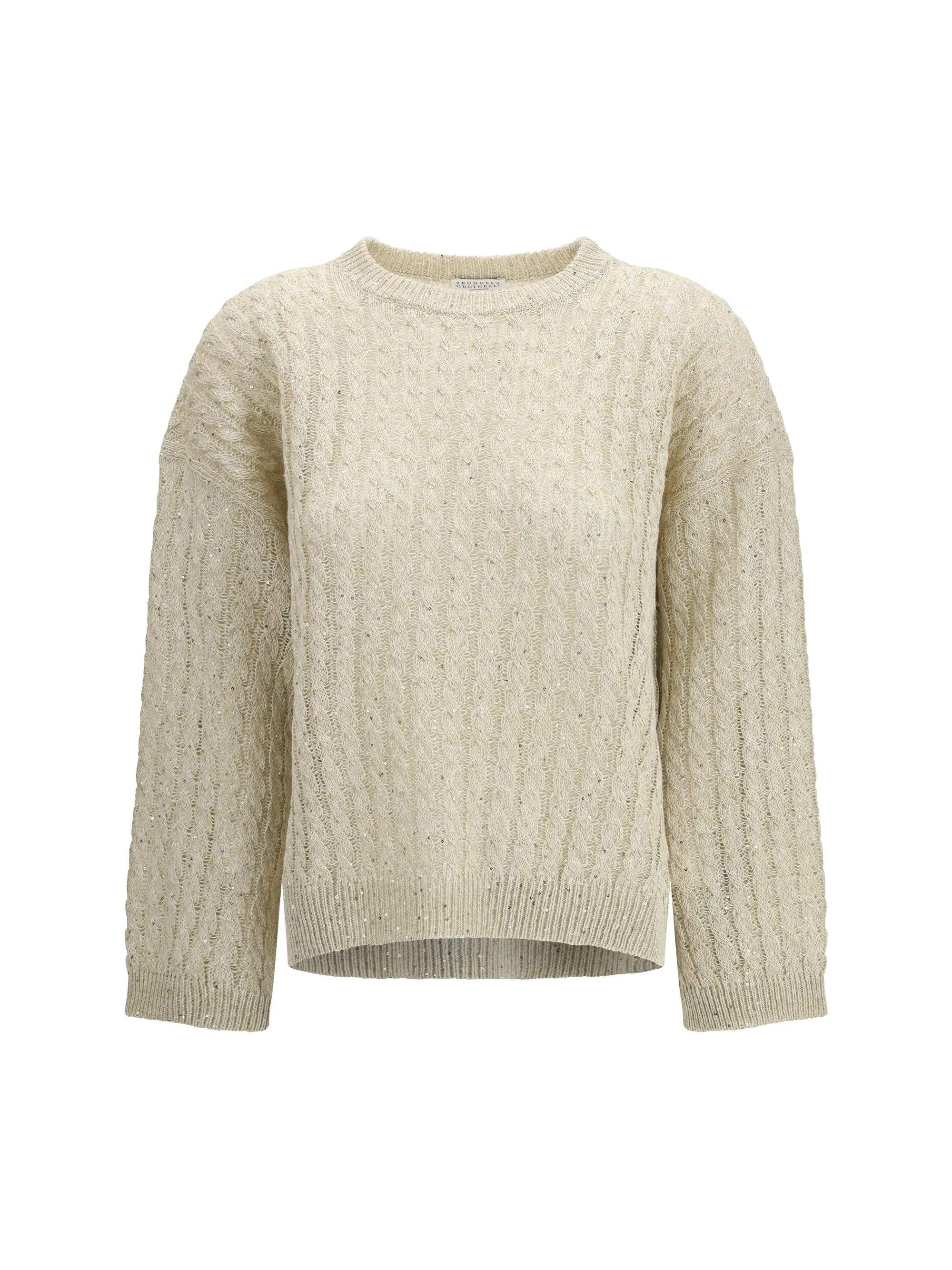 Linen Sweater Dazzling Cable Beige sold by Lord & Taylor