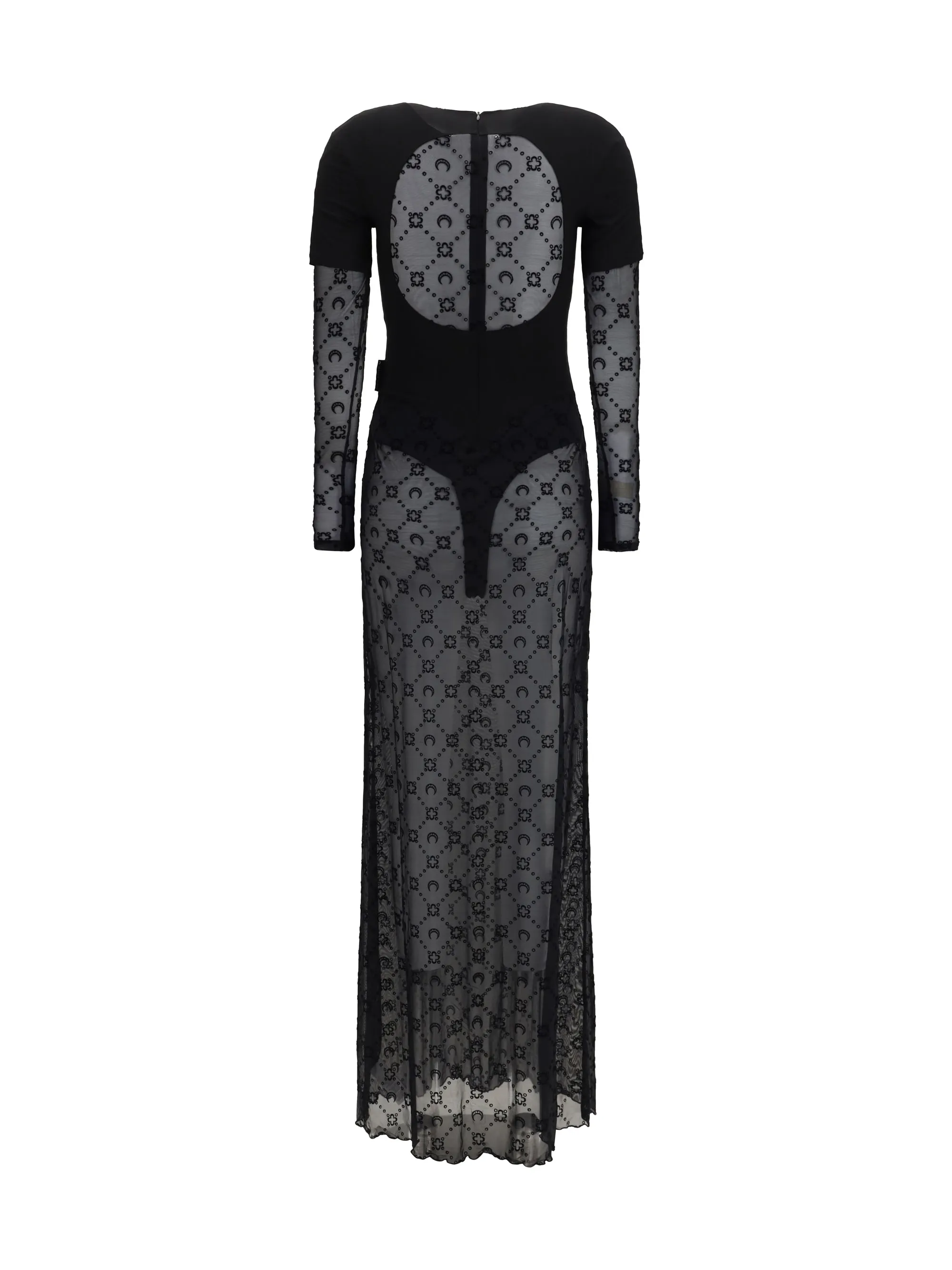 Dress Layered Jersey and Mesh Black sold by Lord & Taylor product image thumbnail 3