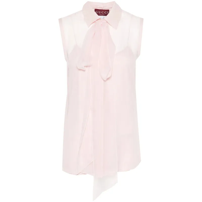 Shirt Pink Silk made by Gucci