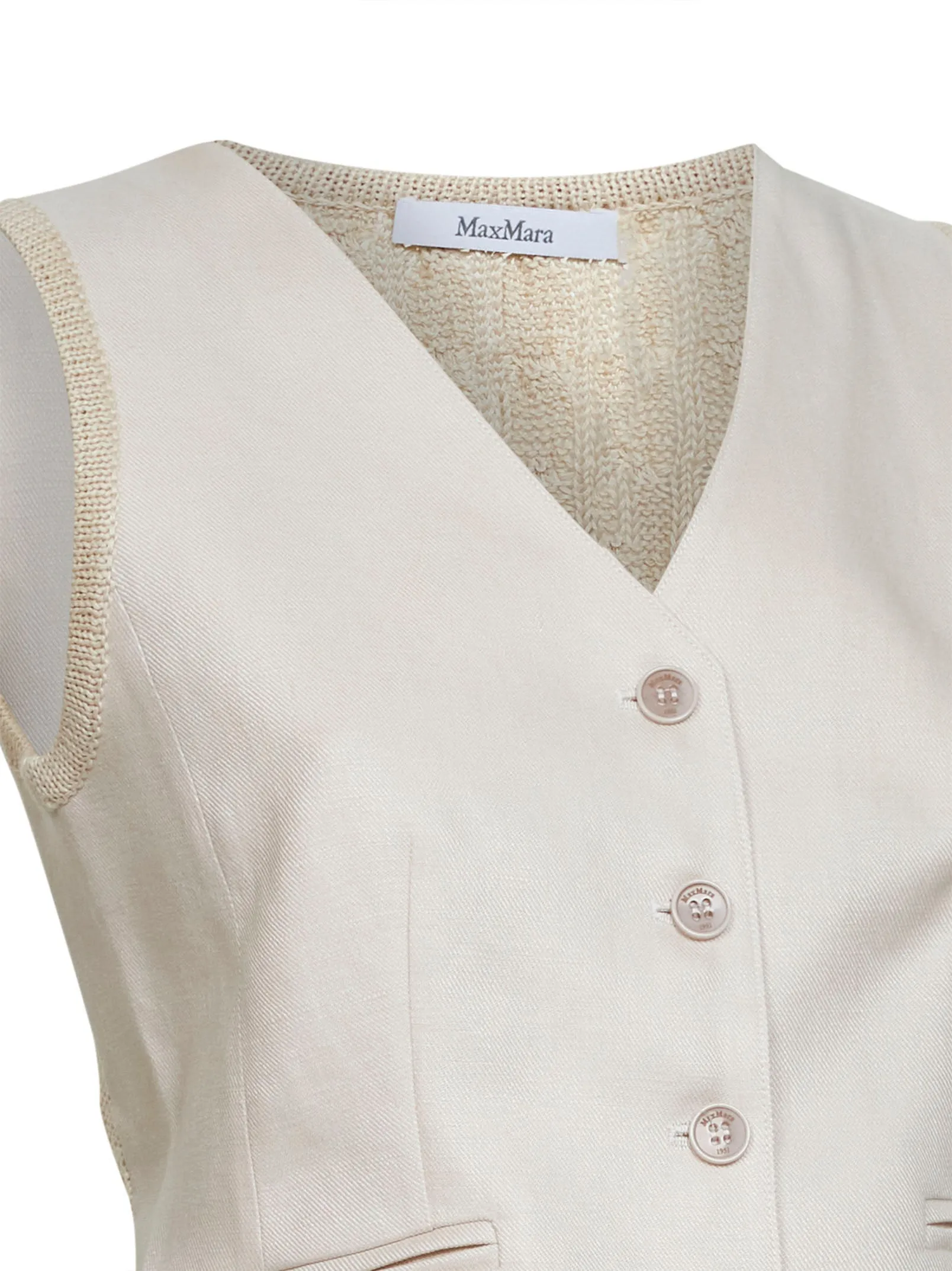 Vest MXMCALIBRI Beige Linen sold by Lord & Taylor product image thumbnail 3