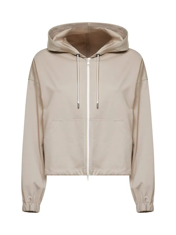 Hoodie Interlock Beige made by Brunello Cucinelli