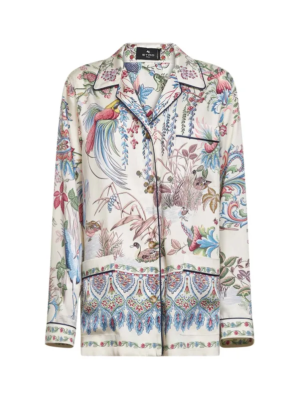 Shirt Multicolore Flora and Fauna-Print made by Etro